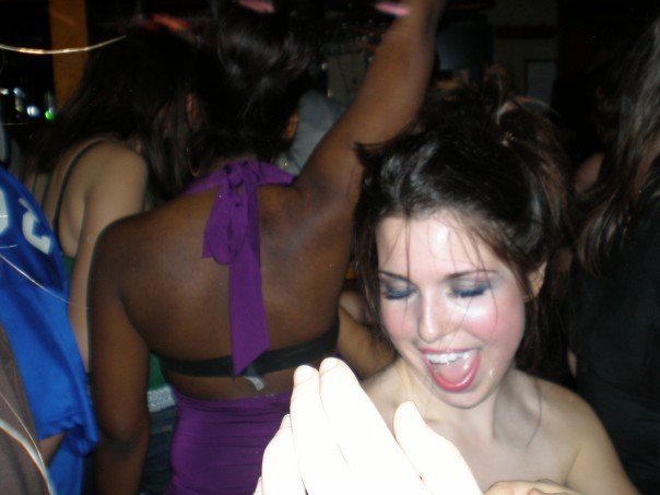 This is my dancing face. If that anonymous girl dancing in the corner is making this face, chances are it's me. Beware, though. I tend to flail.