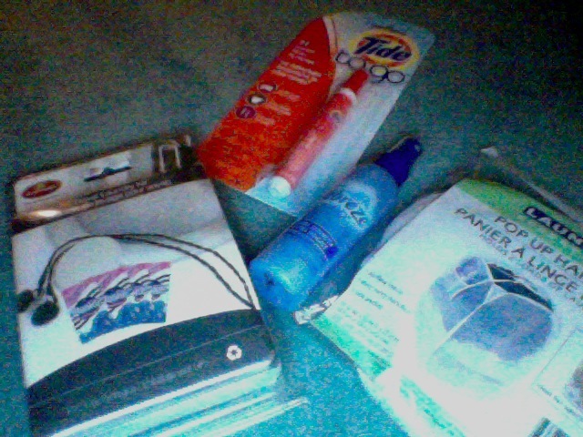 Laundry powder, clothesline, stain remover stick, Febreze, pop-up laundry hamper